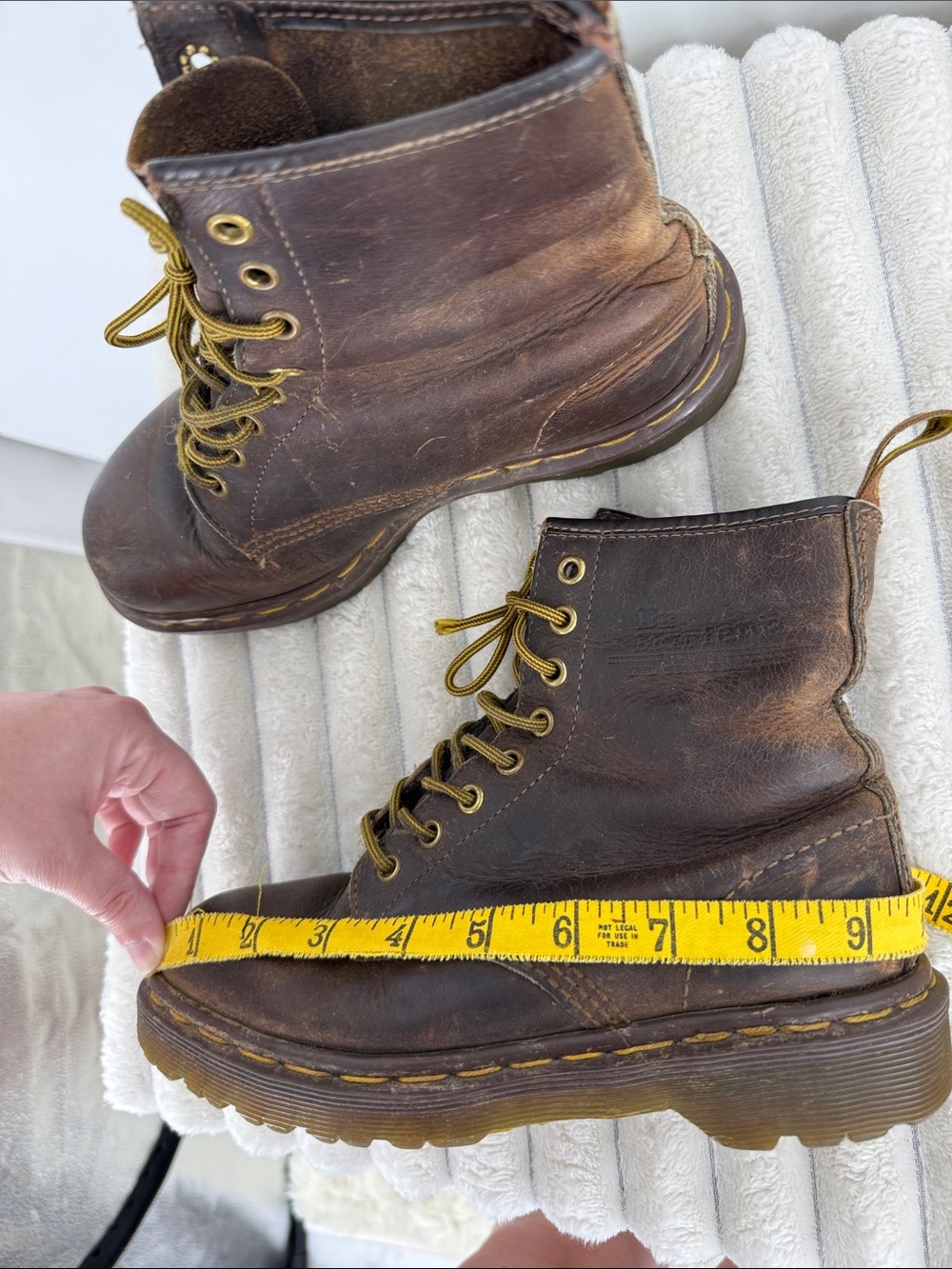 Dr Martens 1460 Crazy Horse Brown Leather Boots size 7 - Picture 2 of 8